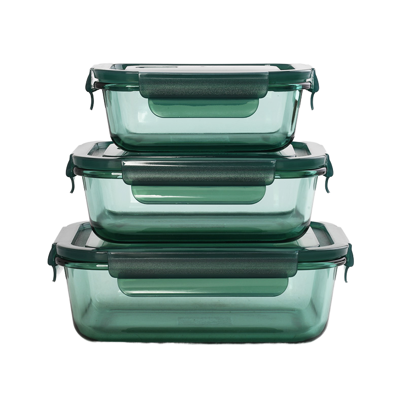 3 Sizes Rectangular Food Containers with Sealed Lid 0.4L,0.6L,1L (68-0243)