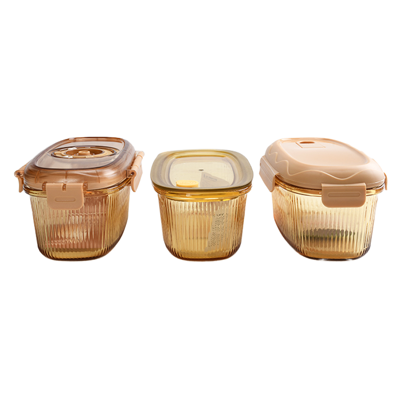 Brown Rectangular Food Container with Sealed Lid 0.8L (68-0245)