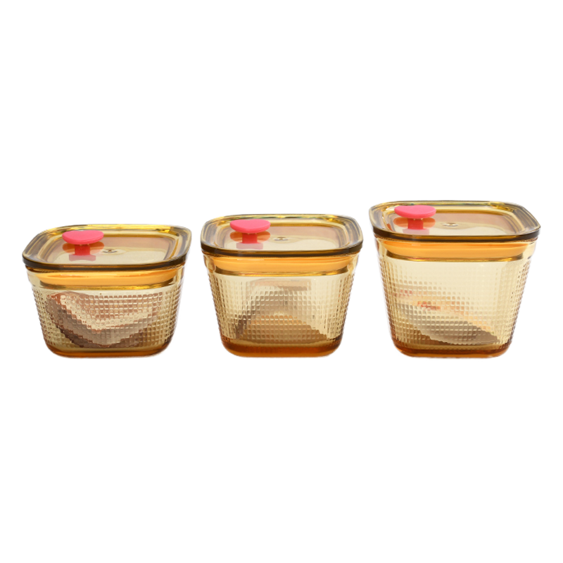 3 Sizes Square Food Containers with Sealed Lid 0.19L,0.2L,0.23L (68-0252)