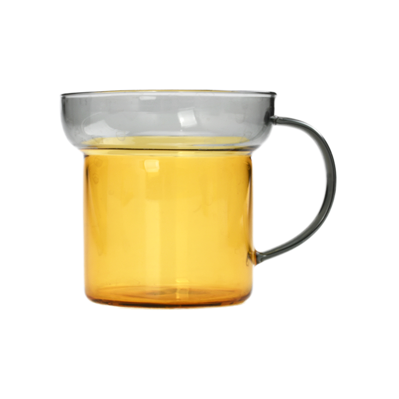 New Design Round Glass Cup with Glass Handle 0.2L (59-2604)