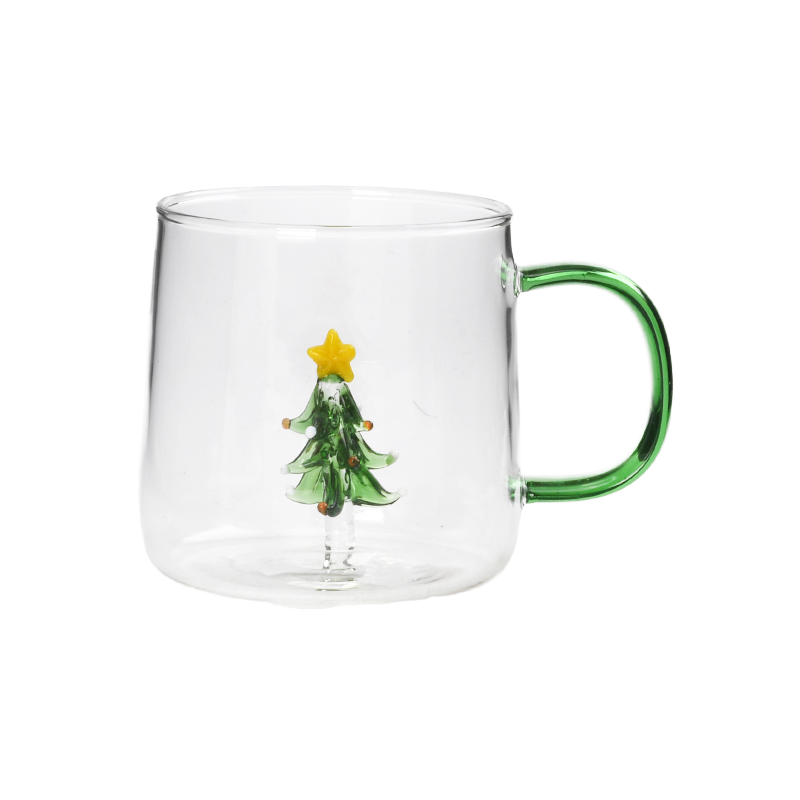 New Design Round Glass Cup with Glass Handle 0.5L (59-2711)